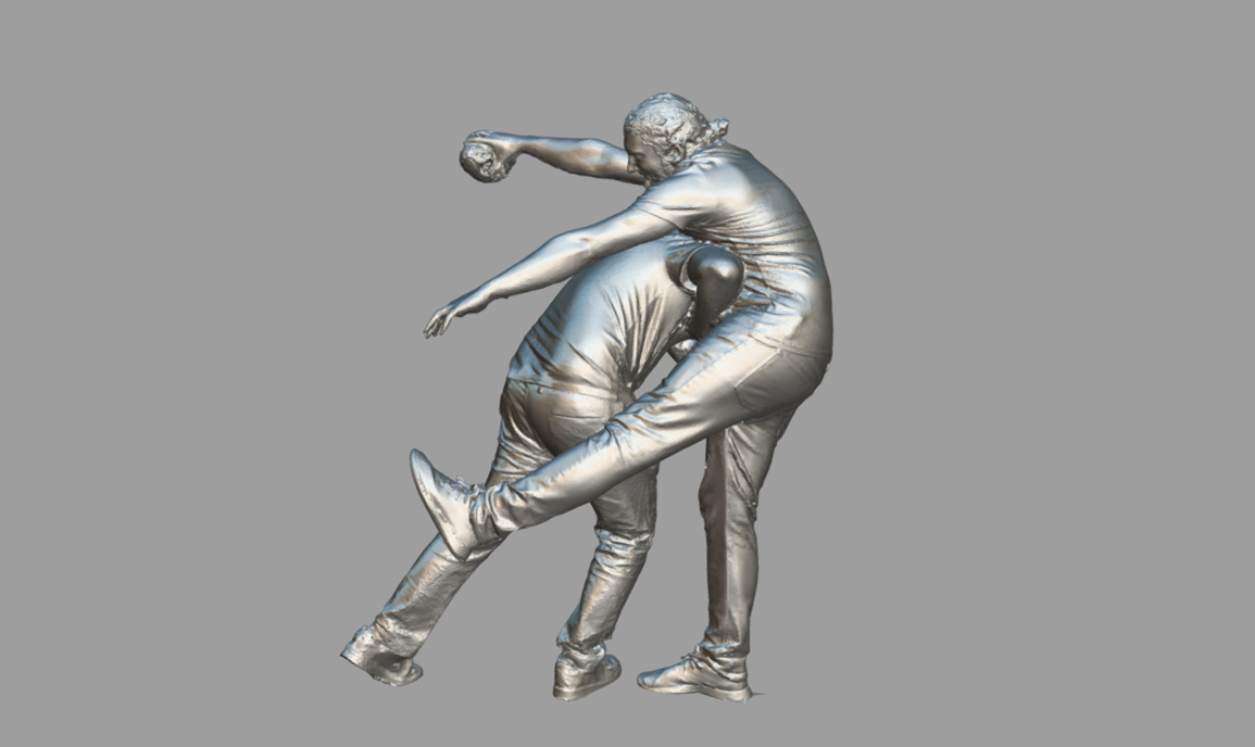 Reconstructed tackle object, view one